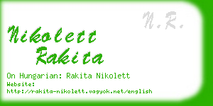 nikolett rakita business card